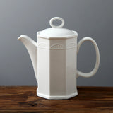 White Porcelain Teapot - Romantic