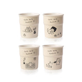 Cat's daily routine cup set | 4pcs