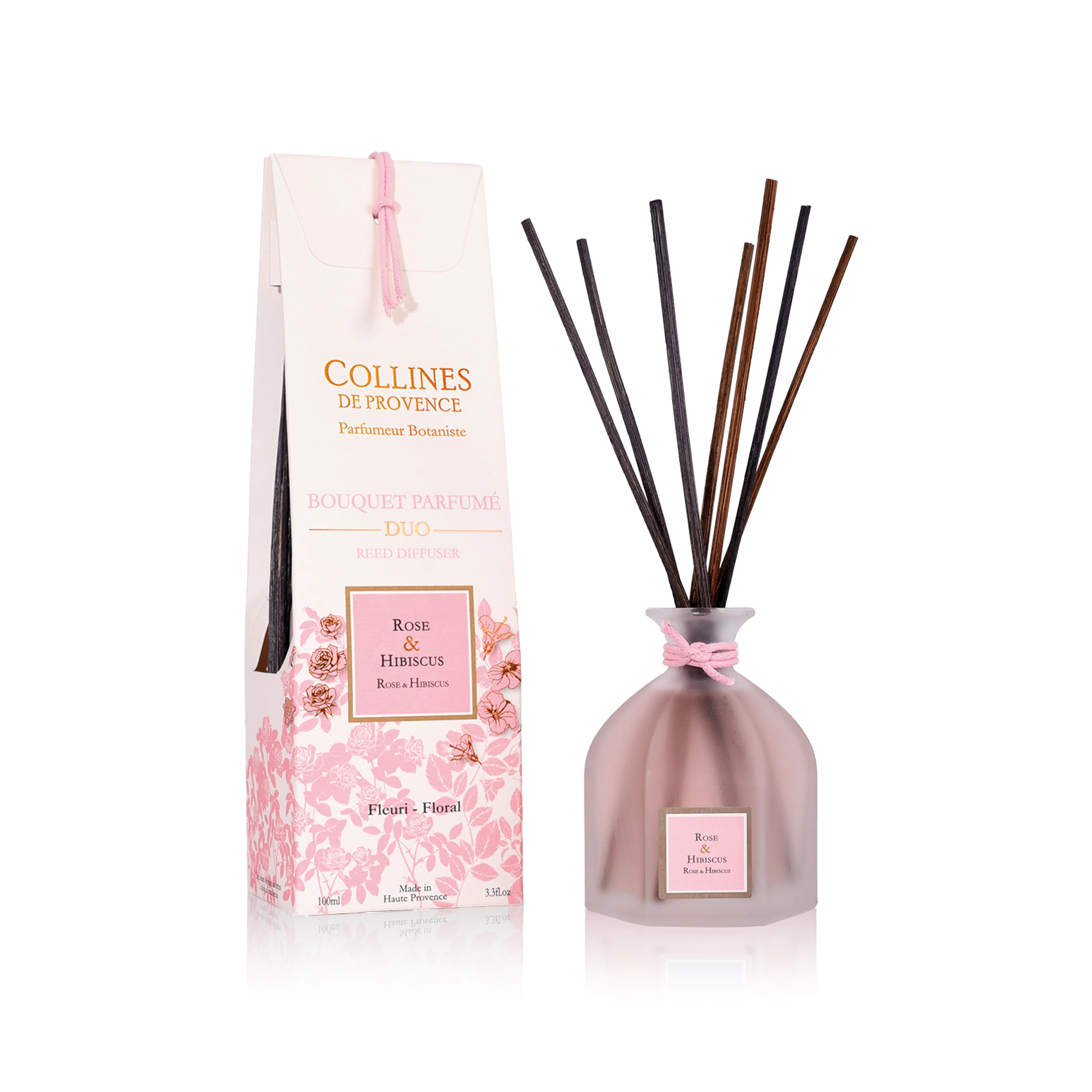Reed Diffuser Two Fragrances - Rose & Hibiscus – Himalaya