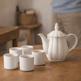 White Porcelain Cup Set - Easy Tea Cup | 6pcs