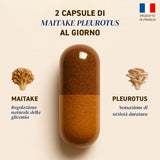 Estratti di funghi biologici - Maitake + Pleurotus in capsule