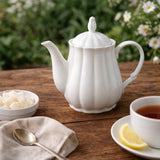 Teiera in porcellana bianca - Vittoriana