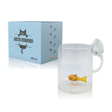 Tazza in vetro borosilicato - Gatto Curioso